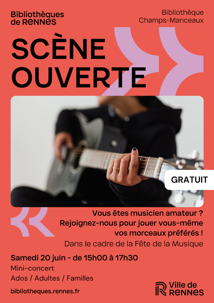 Scène ouverte à la bibliothèque des Champs-Manceaux